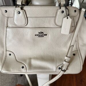 Coach Off-White Leather Satchel